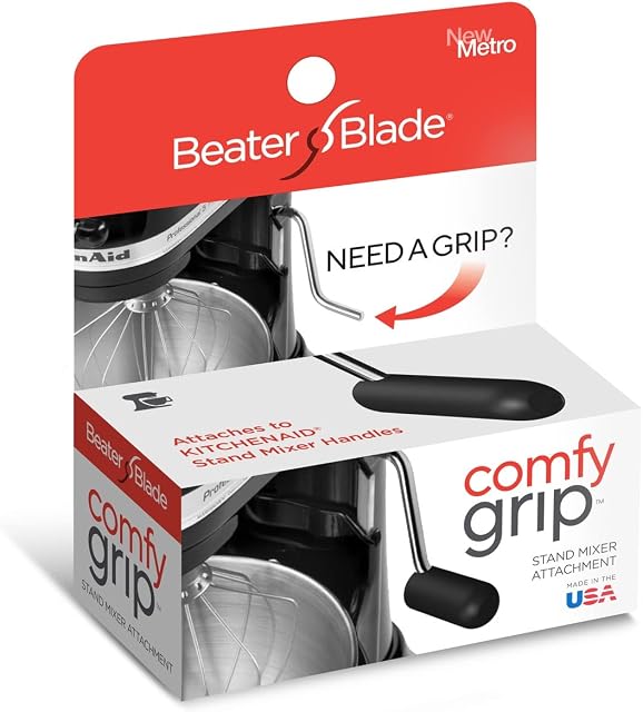 New Metro Design Comfy Grip, for Bare Metal Handle on KitchenAid Stand Mixers, Black