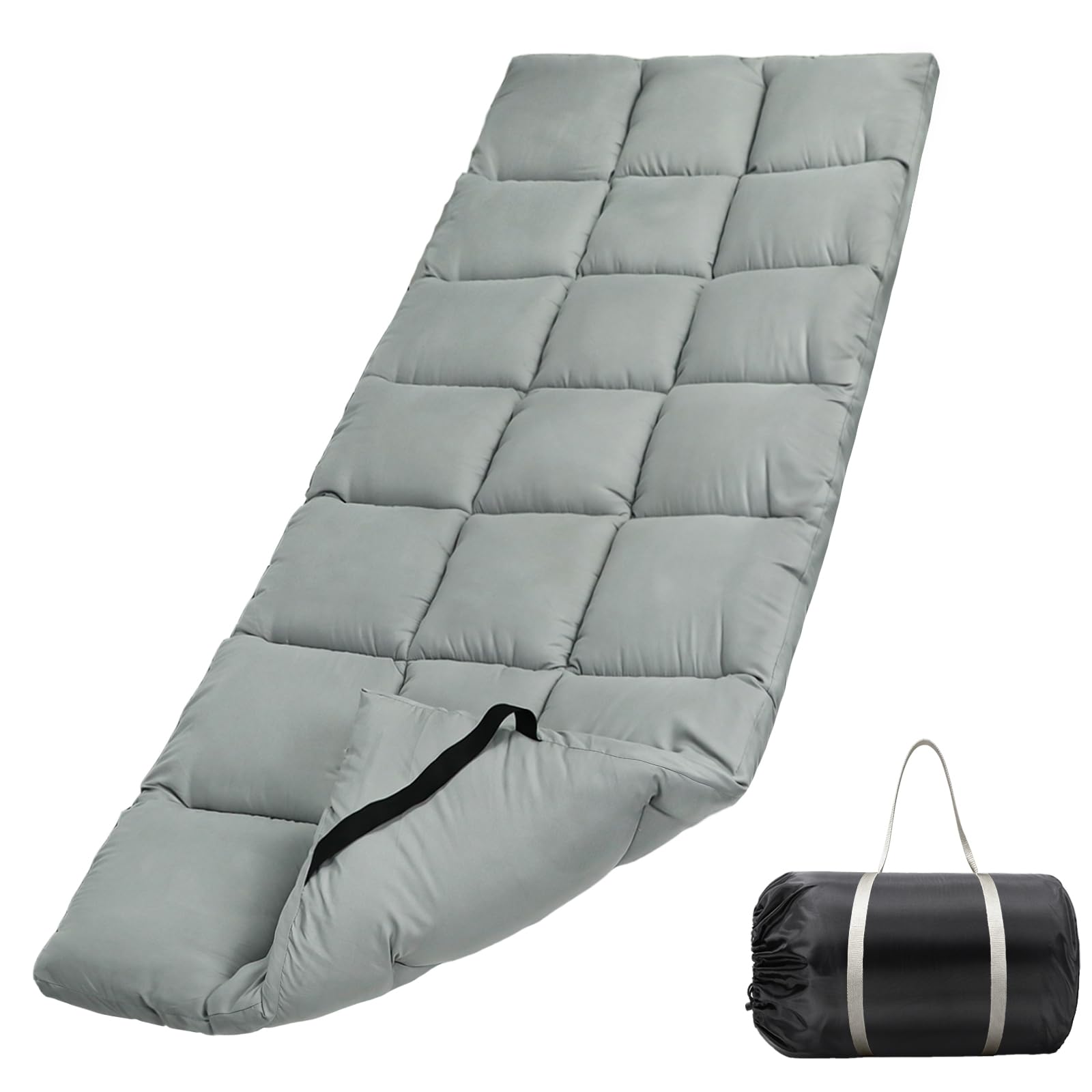 Photo 1 of Tuphen Cot Mattress Pad - Grey, 75"x30"