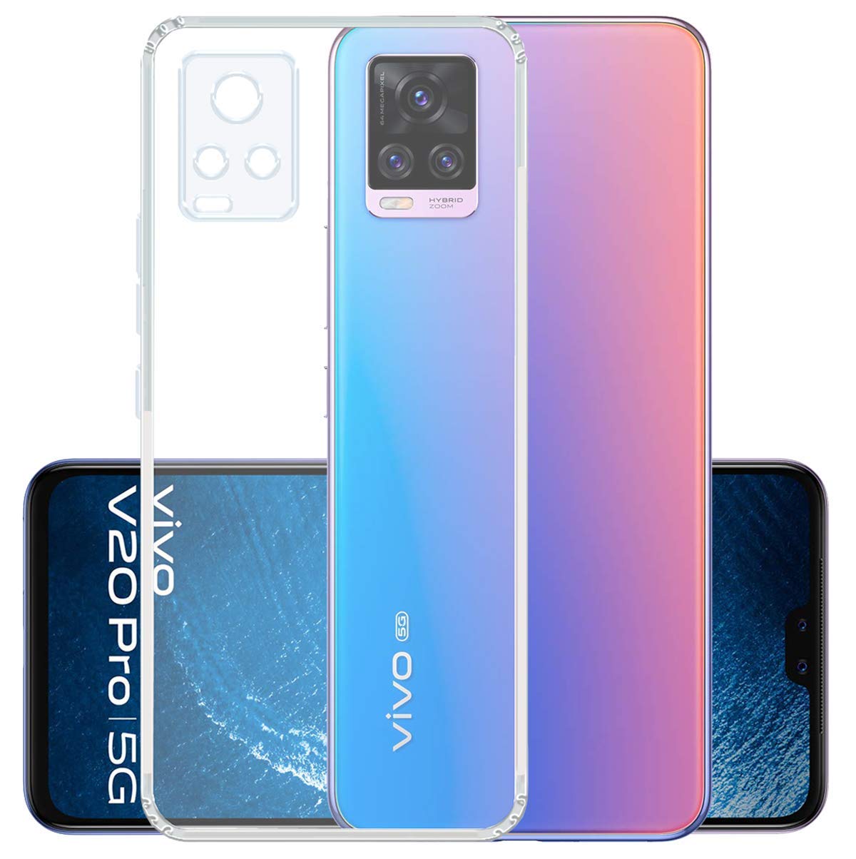 Amazon Brand - Solimo Anti Dust Plug Soft & Flexible Silicone, Thermoplastic Polyurethane Mobile Back Cover for Vivo V20 Pro- Clear (B08XXSMYZT) Amazon Price History, Amazon Price Tracker