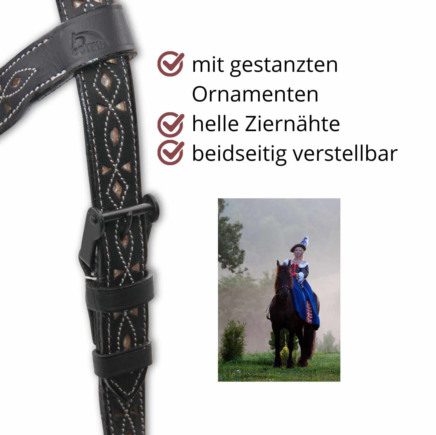 AMKA Spanische Trense Trensenzaum Rephukara Design Vaquerozaum