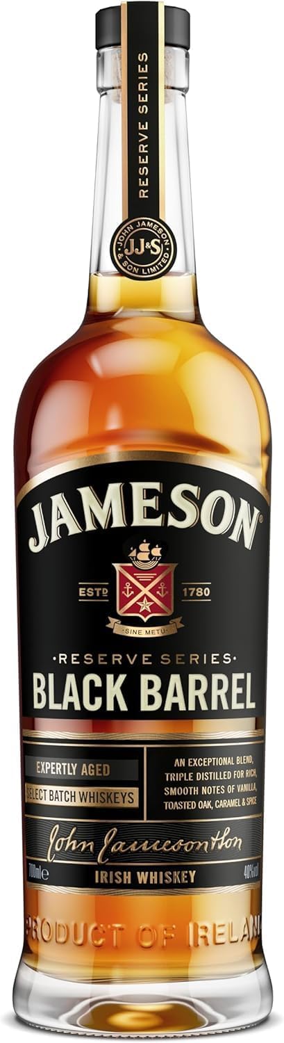 JamesonBlack Barrel Blended Irish Whiskey with Gift Box, 700ml