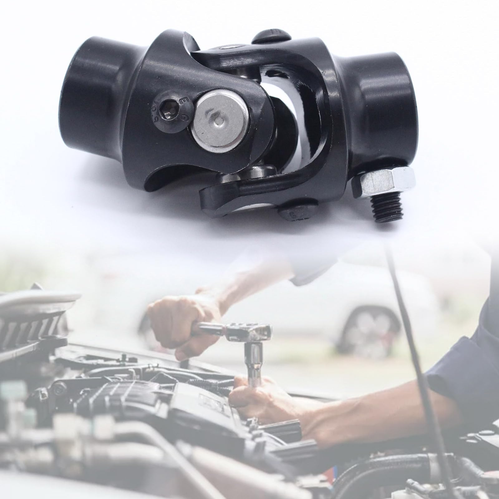 Junta Cardán Simple Junta Universal (U-joint) 3/4 DD X 3/4 DD - Color  Negro, Longitud Total 83 Mm, Para Transmisión Cardán 3/4 DD X 3/4 DD