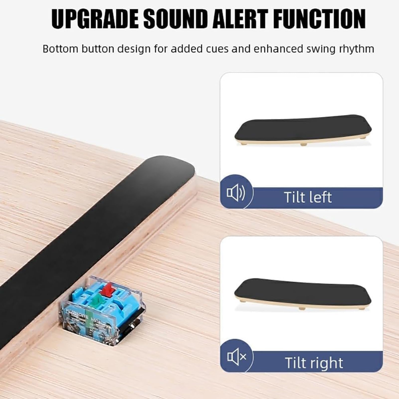 Golf Swing Pressure Board, Golf Center Gravity Transfer Plate, Golf Balance Board Trainingshilfe mit Sprachaufforderungsfunktion, Golf Balance Rod Trainingsausrüstung, Golf Swing Pressure Plate