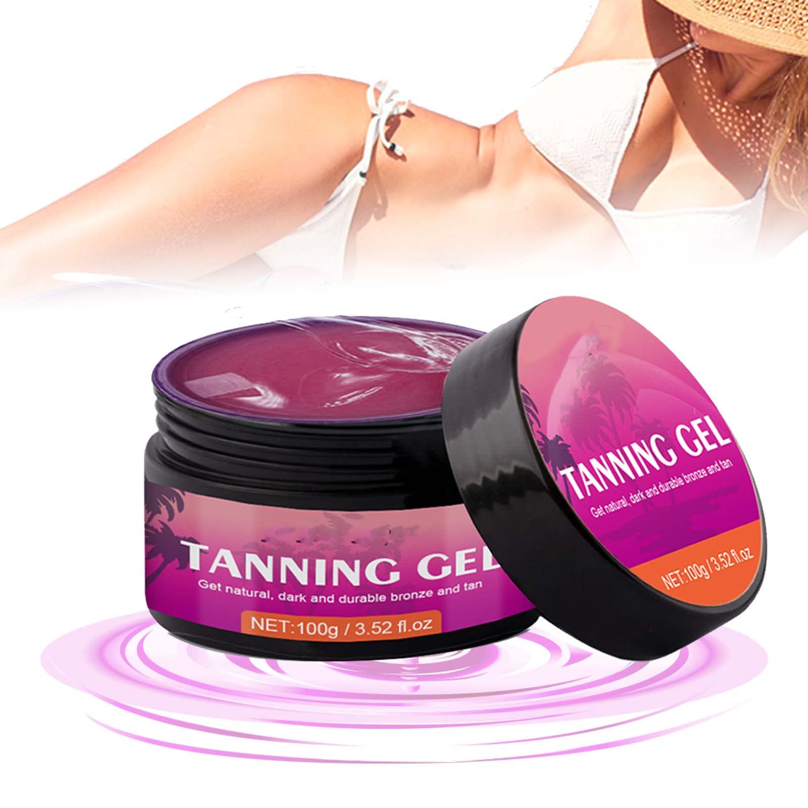 Extreme Dark Intensive Tanning Luxe Gel, Peach/Pineapple/Watermelon Tanning Gel, 100g Soft Brown Intensive Tanning Luxe Gel, Brown Tanning Accelerator Cream For Outdoor Sun (Watermelon)