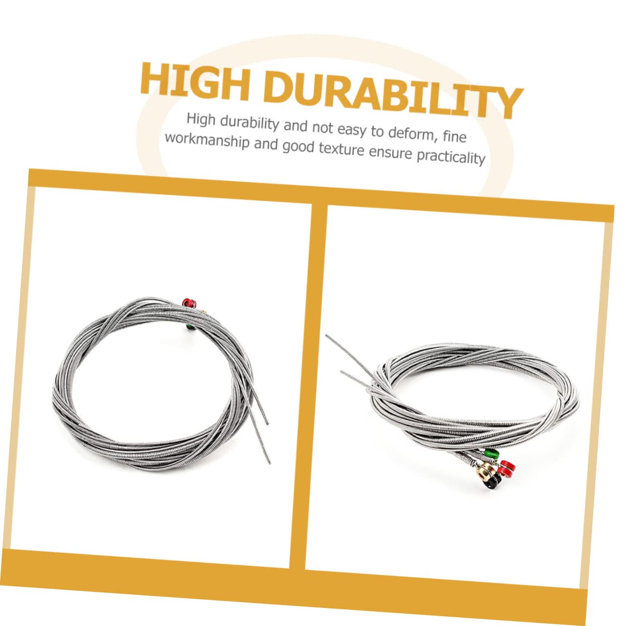 TOPPERFUN Head Bass Strings Set of 4 Metal Strings for Bass Guitar Maintenance Sturdy Music Wire U33