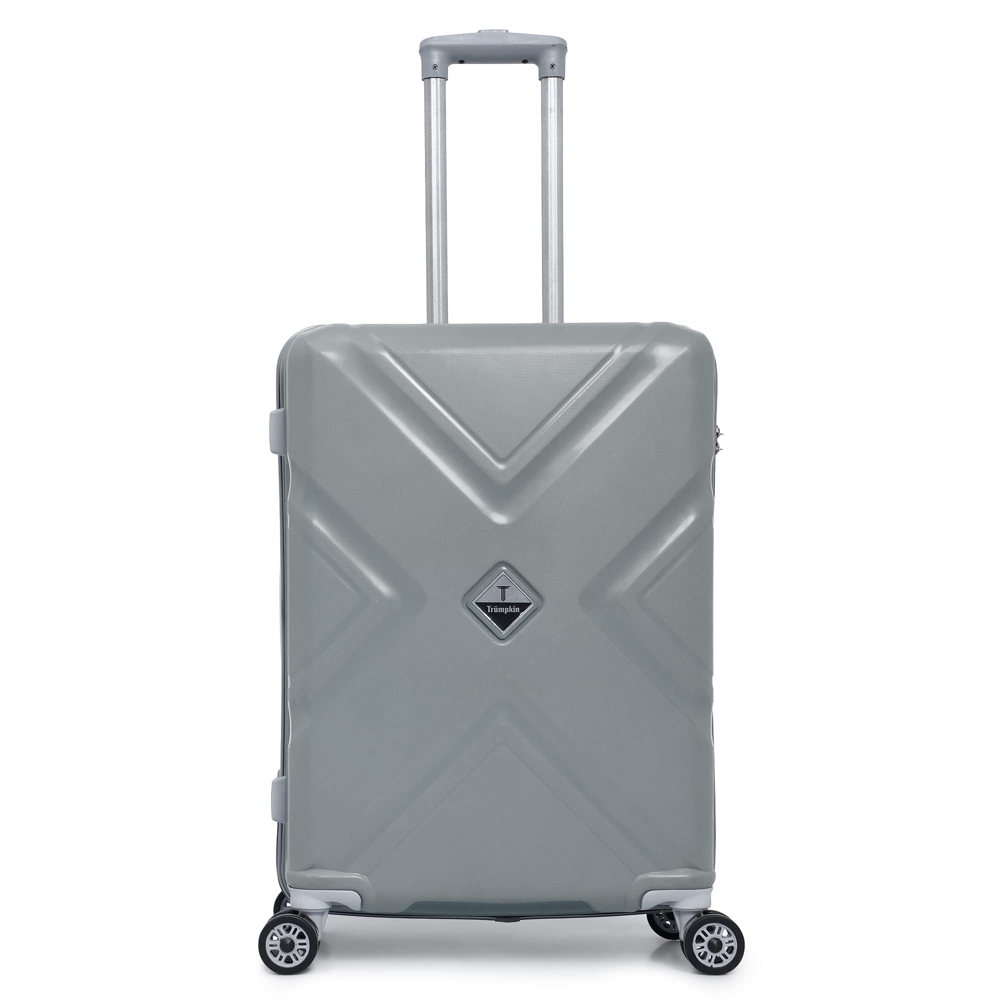 Trolley Bags for Travel, 66 cm Chack-in Suitcase, 4 Wheel Medium Luggage for Men and Women, Hard Side Chack in Bag (Medium, Grey)