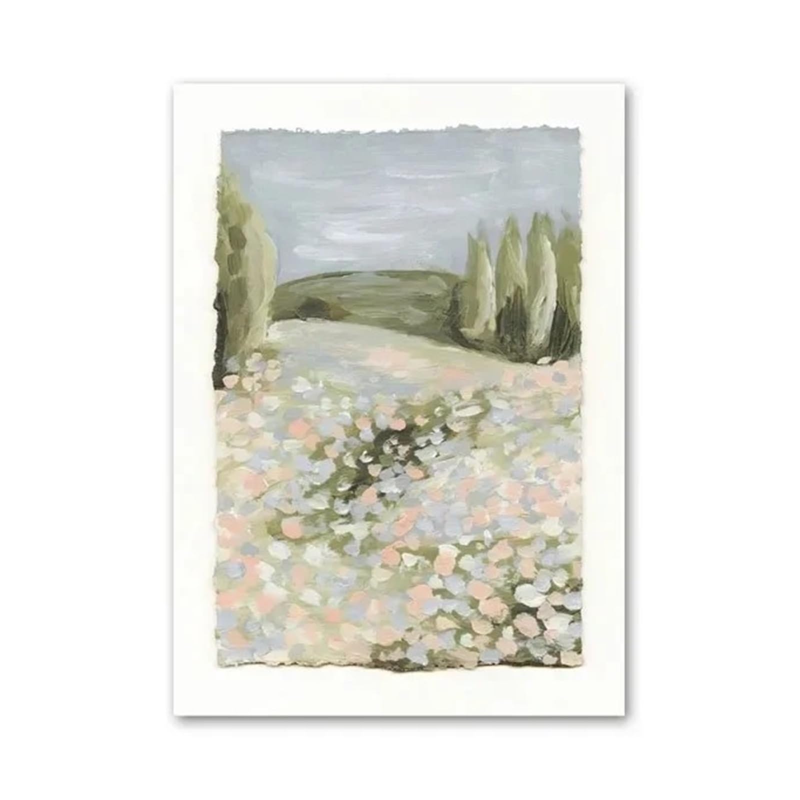 Xenite Girls D Wall Art Canvas Prints Green Leaves Flower Abstract Landscape Wall Art Canvas Painting An Prints Wall Pictures For Living Room Ecor(,30X40cm)