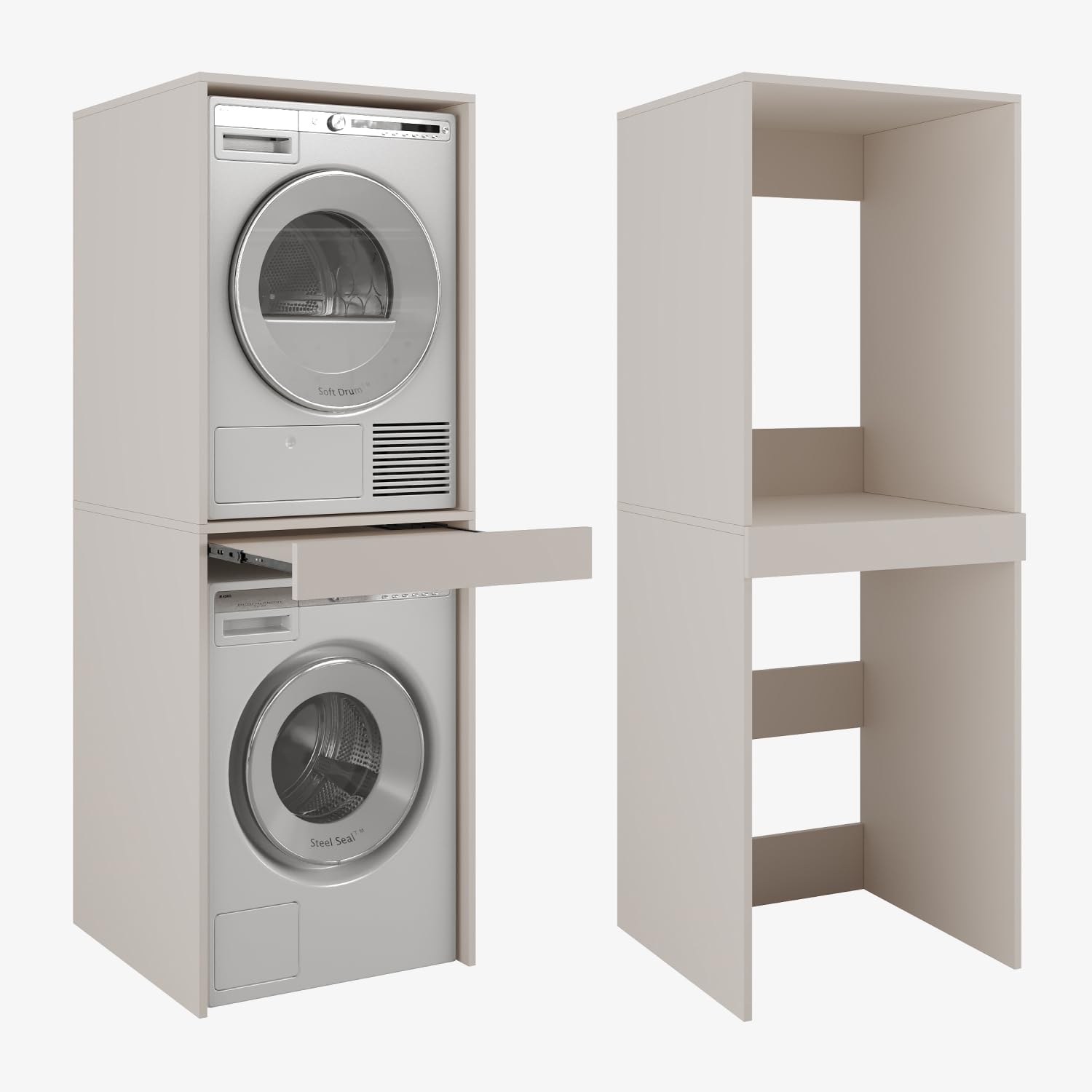 PLATAN ROOM Waschmaschinen-Trockenerschrank Kaschmir