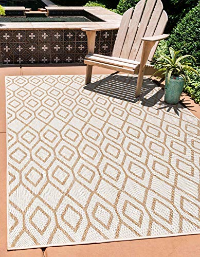 Jill Zarin Outdoor Collection Area Rug - Turks and Caicos (9' x 12' Rectangle Beige/Brown)