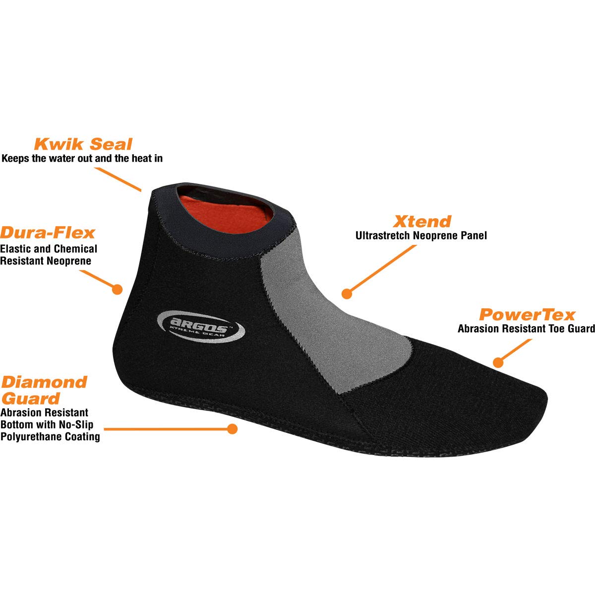 Argos Stealth Shorty Bootie, 2mm/Medium