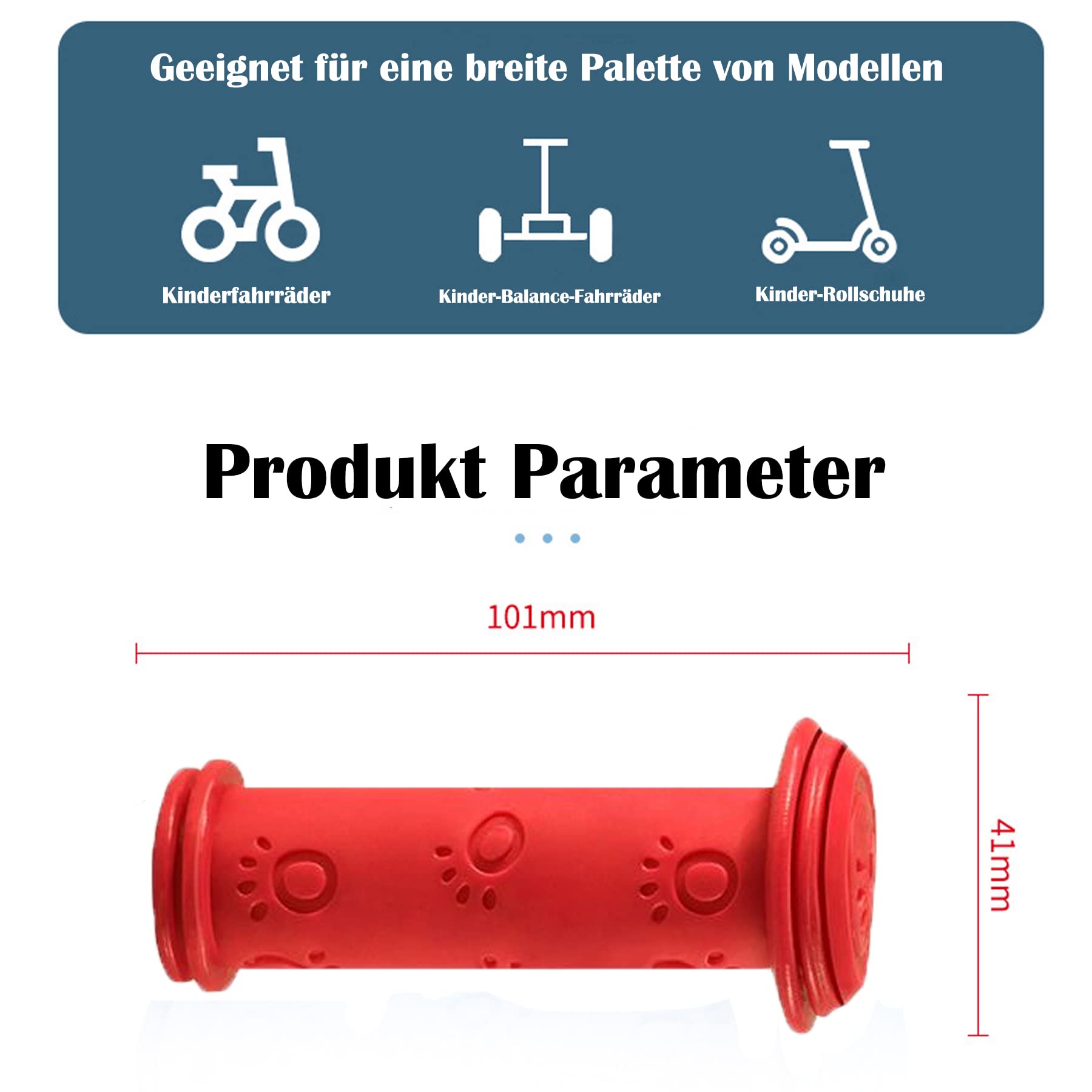 6 Paar Fahrradlenkergriffe – Bunte Gummigriffe Für Kinderfahrräder & Roller | Rutschfest & Stoßdämpfend