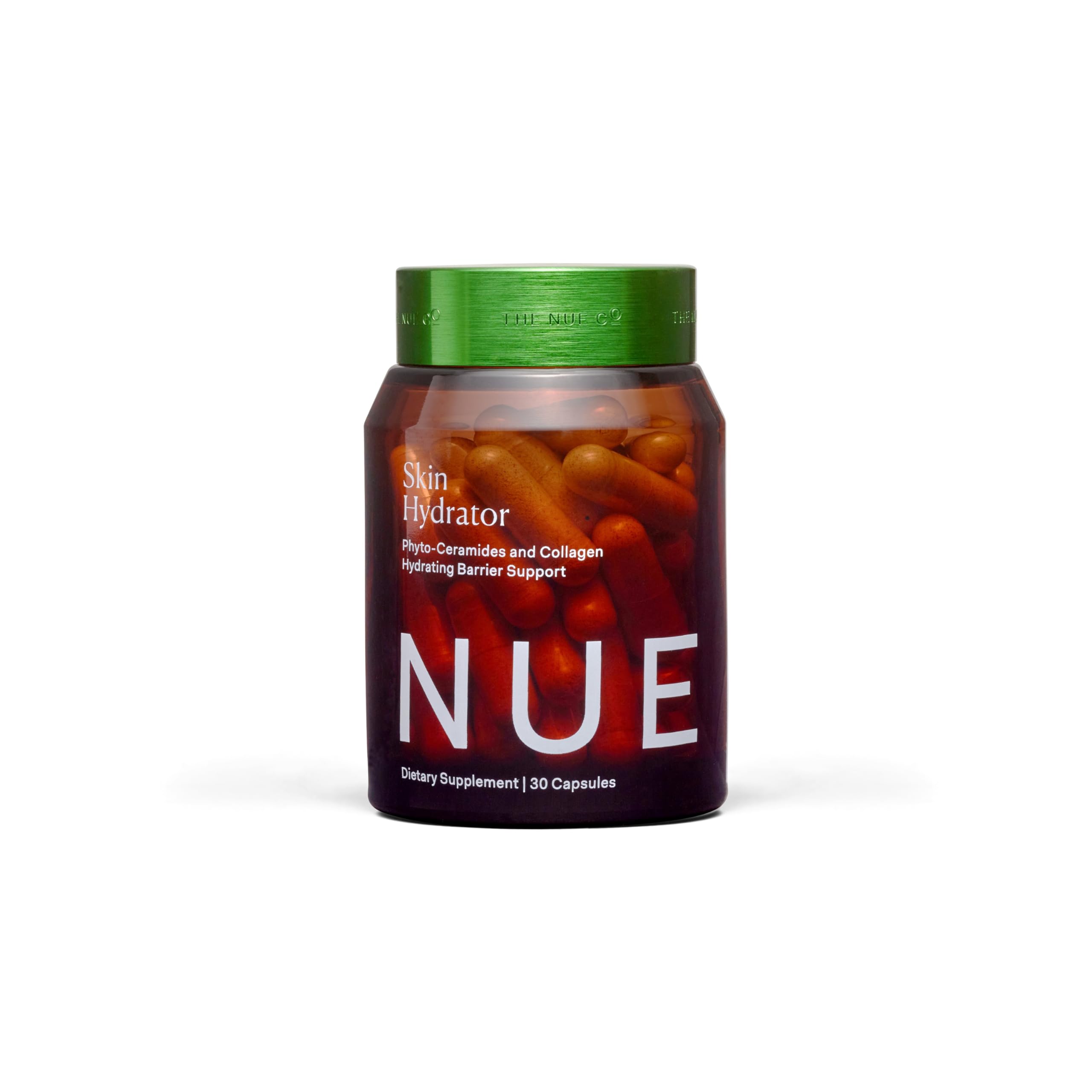 The Nue Co. Skin Hydrator Supplement - Daily Skin Support with Hydrolyzed Collagen, Aloe & Hyaluronic Acid - Gluten Free Supplement for Radiance and Hydration Support | 30 Capsules