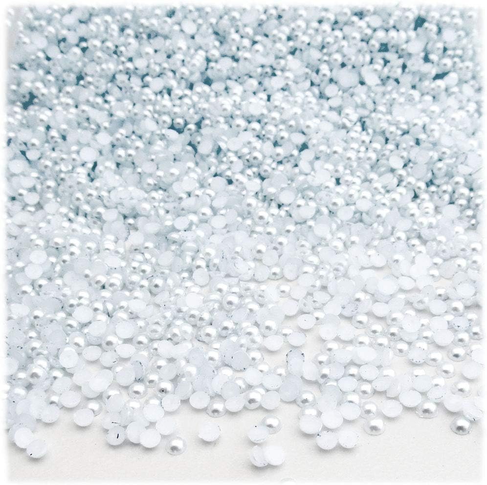 1,000pc Pearl Finish Half Dome Beads, Round, 3mm, Irish Blue Pearl