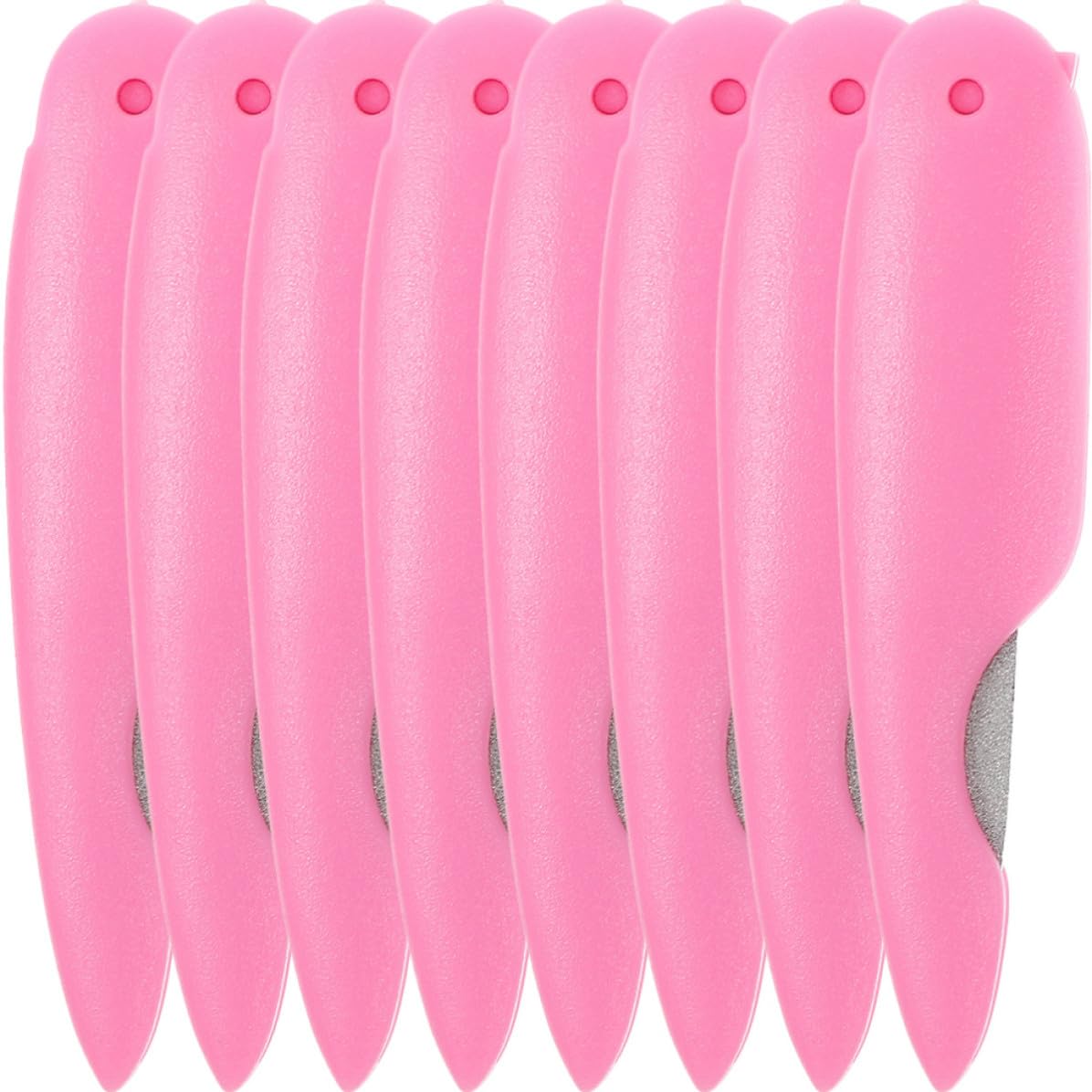 CANIGHT Juego de 8 Limas de Uñas Plegables de Metal y Abs Doble Cara para Manicura y Pedicura en Uso Doméstico y Salón de Uñas