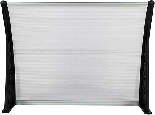Miniatura 7 de Toldo para puerta de patio, cubierta de policarbonato para puerta delantera al aire libre, protección UV, lluvia, nieve, luz solar, hoja hueca para