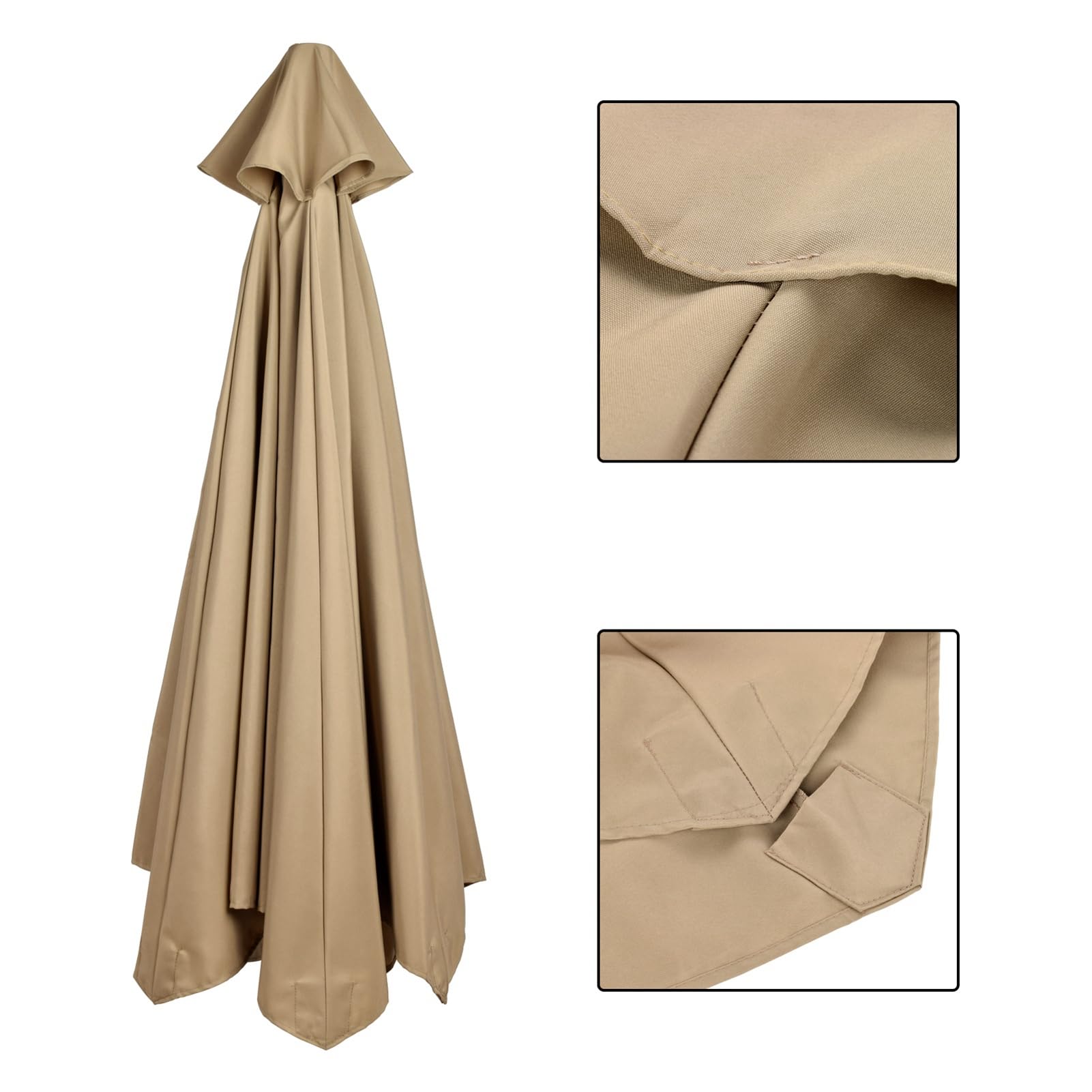Rivivi il Tuo Look con una Nuova Sostituzione del Baldacchino Ombrello da Patio da 9,8 Piedi, Si Adatta a un Telaio da 8/6 di costole. Realizzato in Tessuto in Poliestere, (8 costole)