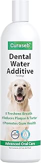Curaseb Dog Breath Freshener Water Additive, Mouthwash & Teeth Cleaner - Reduces Plaque & Tartar Buildup – Promotes Health...