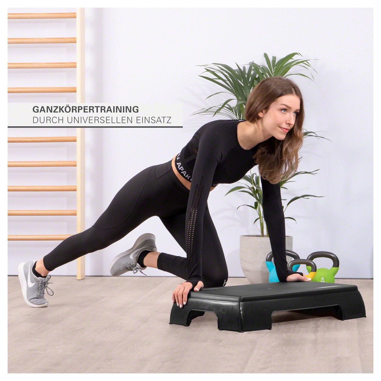 Stepp Brett Stepper Aerobic Studio Fitness Step Board Einteilig