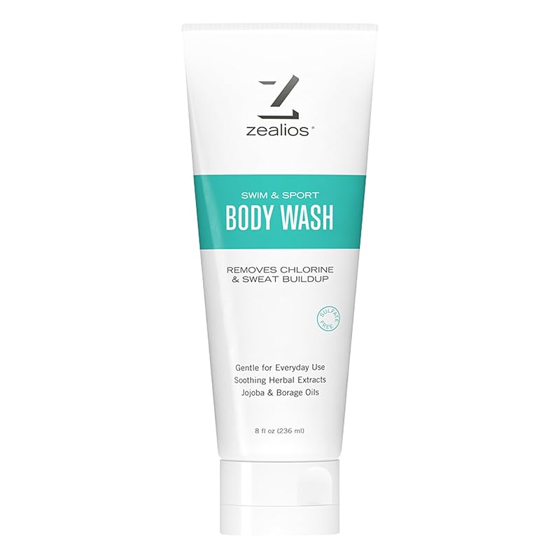 Zealios Swim & Sport sabonete líquido corporal com fragrância cítrica, 237 mL