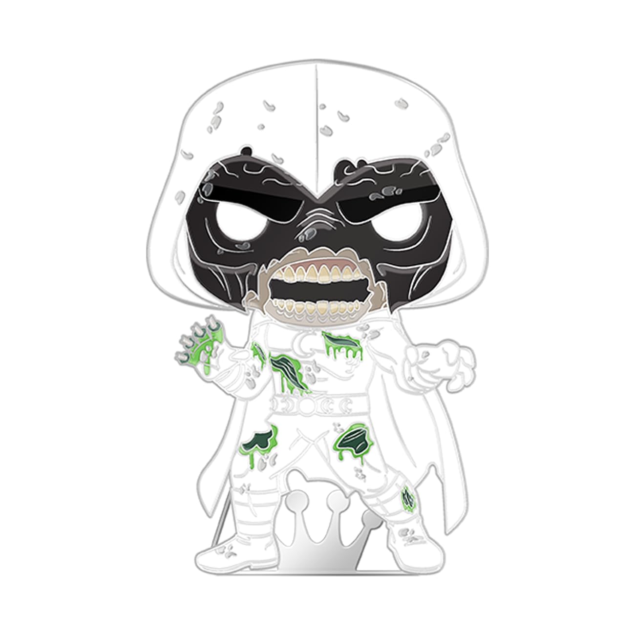 Funko POP! Large Enamel Pin MARVEL: Zombie Moon Night - przypinki emaliowane Marvel Zombies - urocza kolekcjonerska broszka - do plecaków i toreb - pomysł na prezent - oficjalny towar