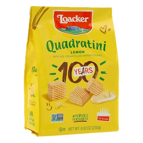 Loacker Quadratini - Galletas prémium de oblea de limón, 250 gramos8.82 onzas
