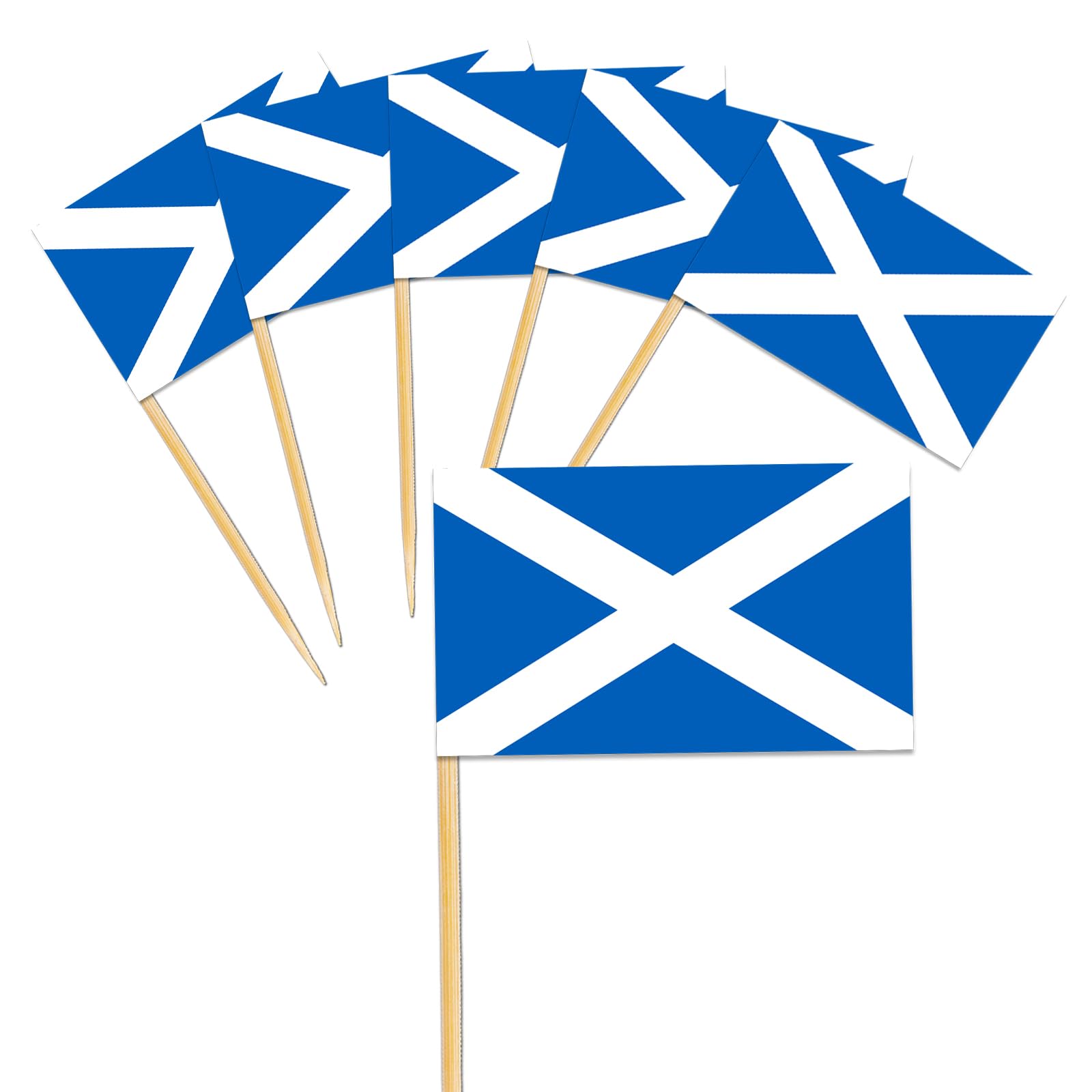 100pcs Scotland Toothpick Flags Cocktail Flag,Small Scottish Flag Cupcake Cake Toppers Mini Scotland Flags On Sticks for Cakes Decorations Sandwich Food Fifa World Cup 2026 Pub Royal Event Decoration