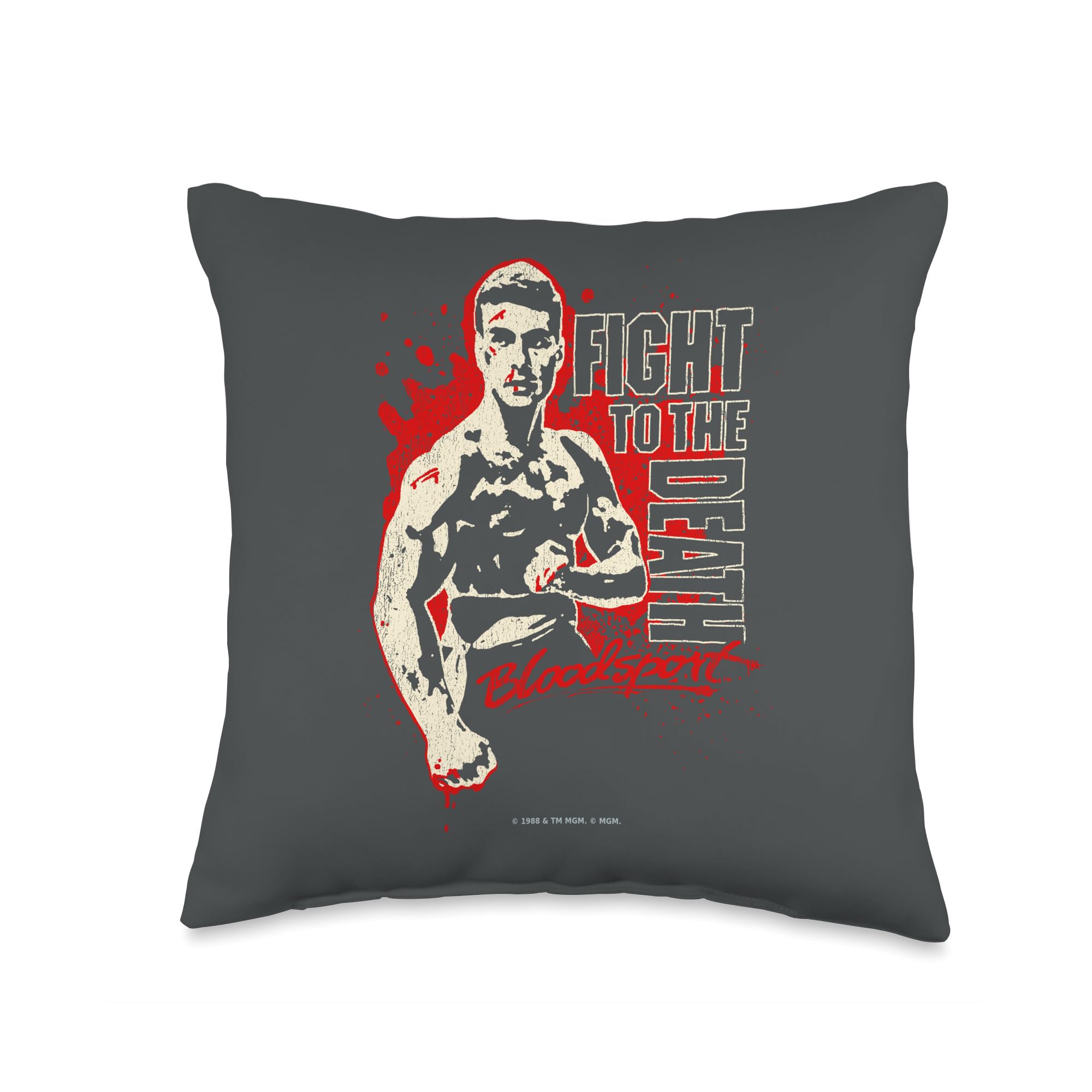 Bloodsport Death Throw Pillow 16x16 Multicolor