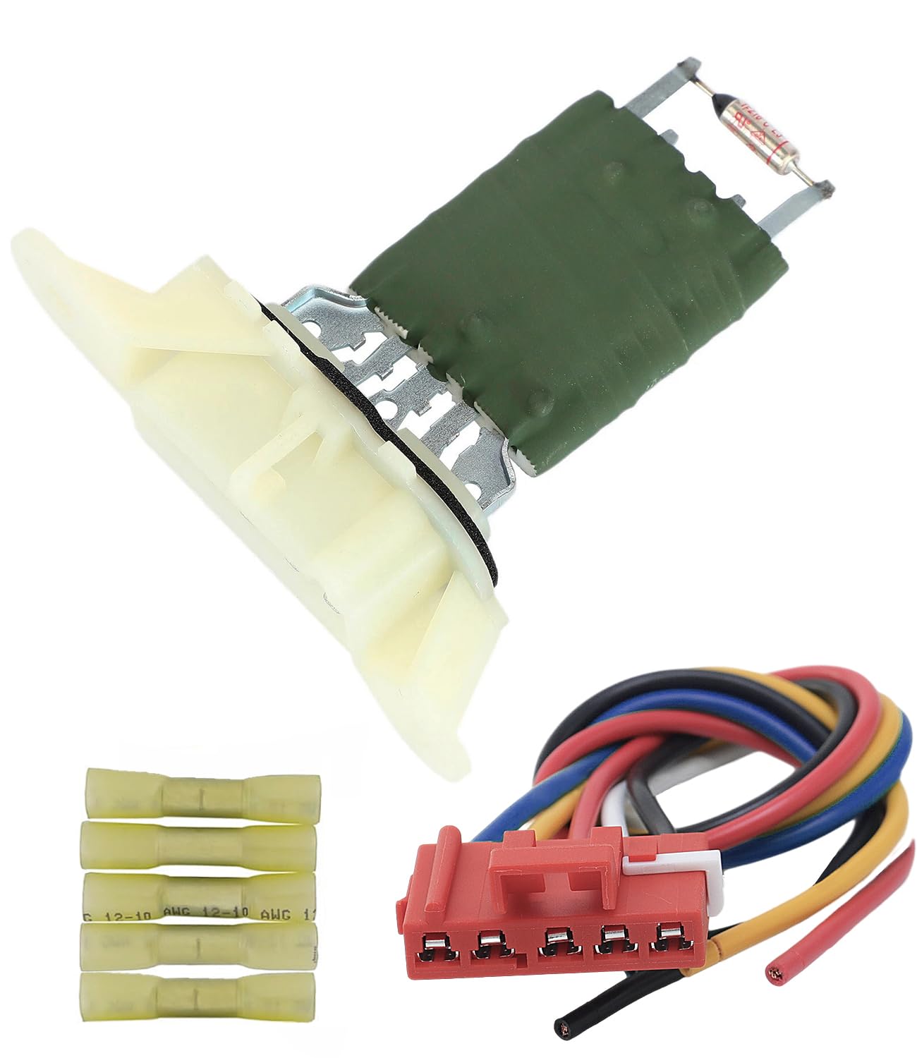 AC Blower Motor Resistor Kit with Connector Harness Compatible with Chevrolet Equinox,2006-2010 Hummer H3 H3T,Pontiac Solstice,Saturn Sky Replaces# 10397098,1580647,1580670,19129851,25949869