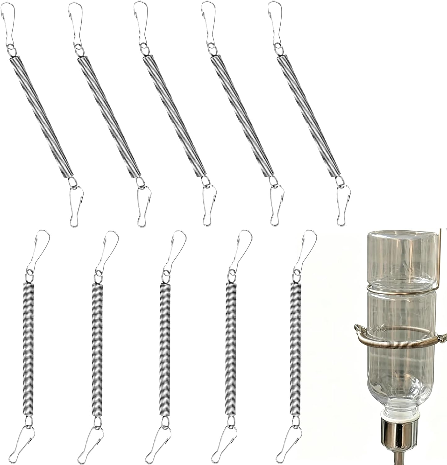 10 Pack Guinea Pig Water Bottle Spring Clips, Rabbit Water Bottle Holders