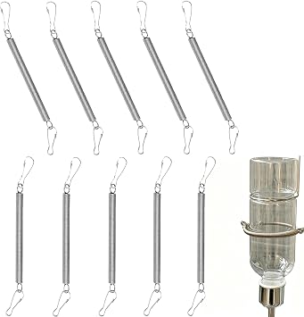 10 Pack Guinea Pig Water Bottle Spring Clips, Rabbit Water Bottle Holders