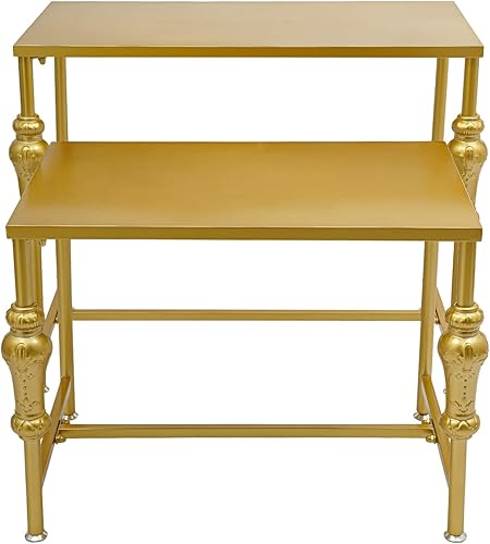 Miniatura 7 de Set of 2 Industrial Retail Display Tables, Metal Standing Clothing Shoes Display Rack, Boutique Display Riser, GarmentHandbag Display Stand Nesting