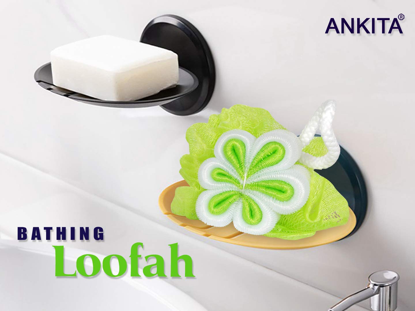Ankita Bath Shower Sponge Loofah, Mesh Pouf Shower Ball, Mesh Bath and Shower Sponge(Color may Vary) 1