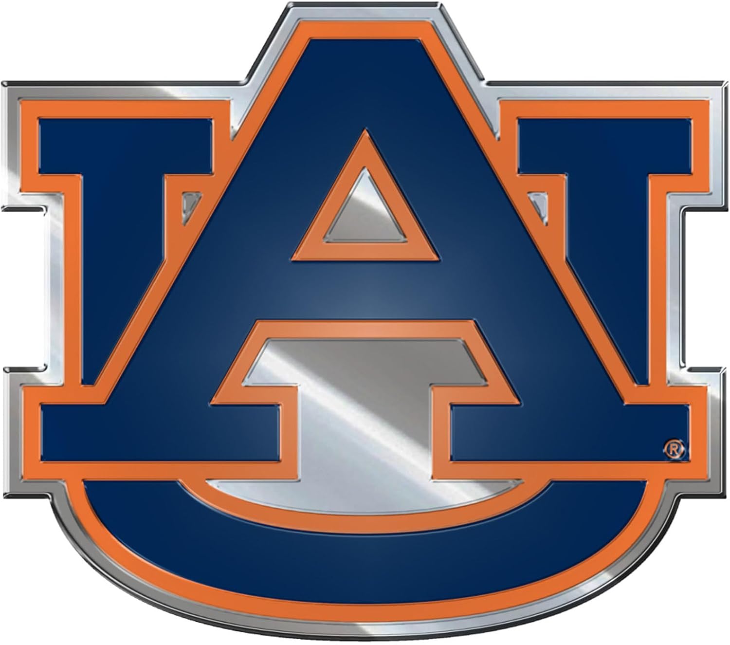 FANMATS 60511 Auburn Tigers Heavy Duty Aluminum Embossed Color Emblem, Auto Emblem Decal