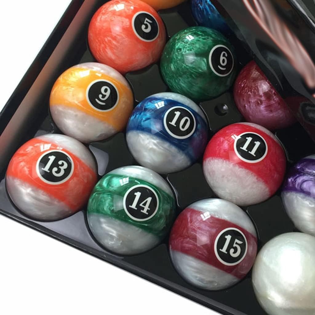 Pool Table Billiard Ball Set 2 1/4" 57.2mm 2.25" 8 Ball Complete Set of Nine Balls Billliard Accessories