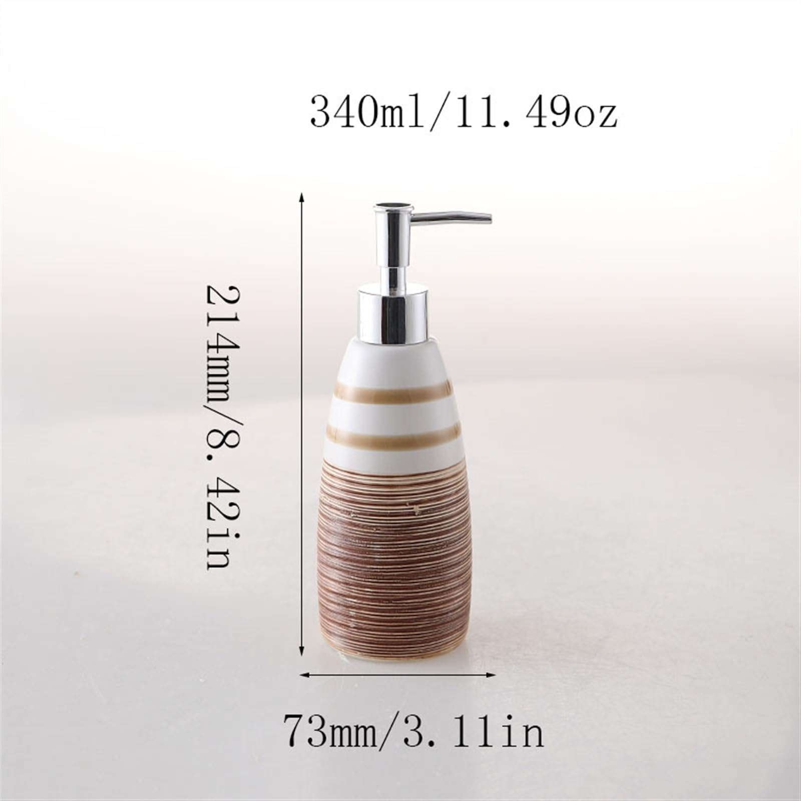 Dispensador de jabón de cerámica para baño, champú, loción, baño, oficina, tocador, aceite esencial, dispensador de jabón esmerilado con bomba, botella vacía, dispensador de bomba de mano