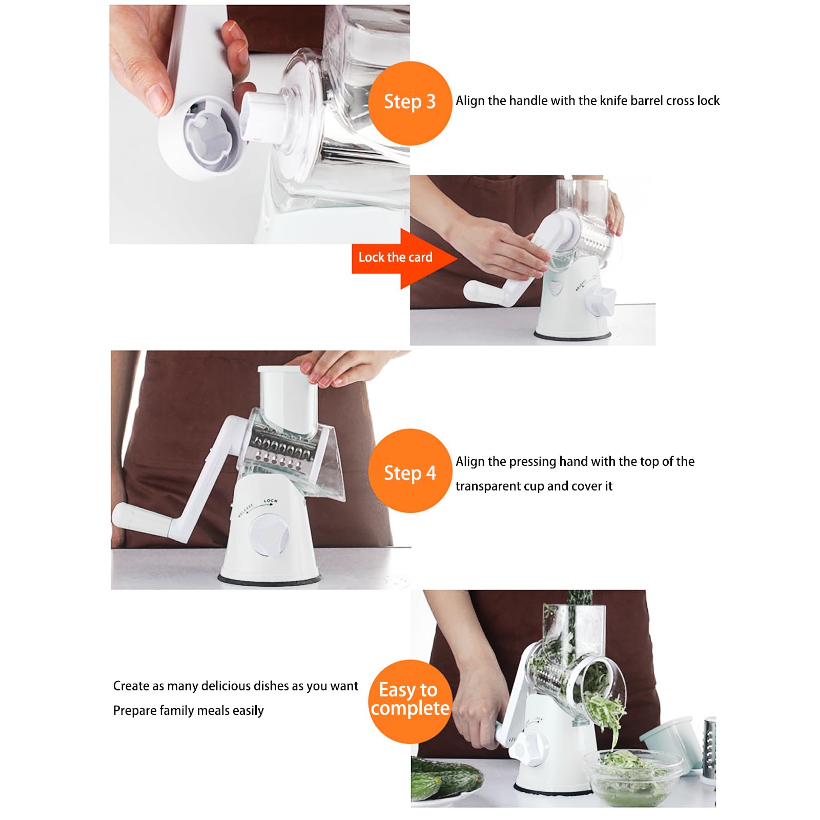 Râpe à Fromage Rotative, Mandoline Cuisine Professionnelle, Coupe