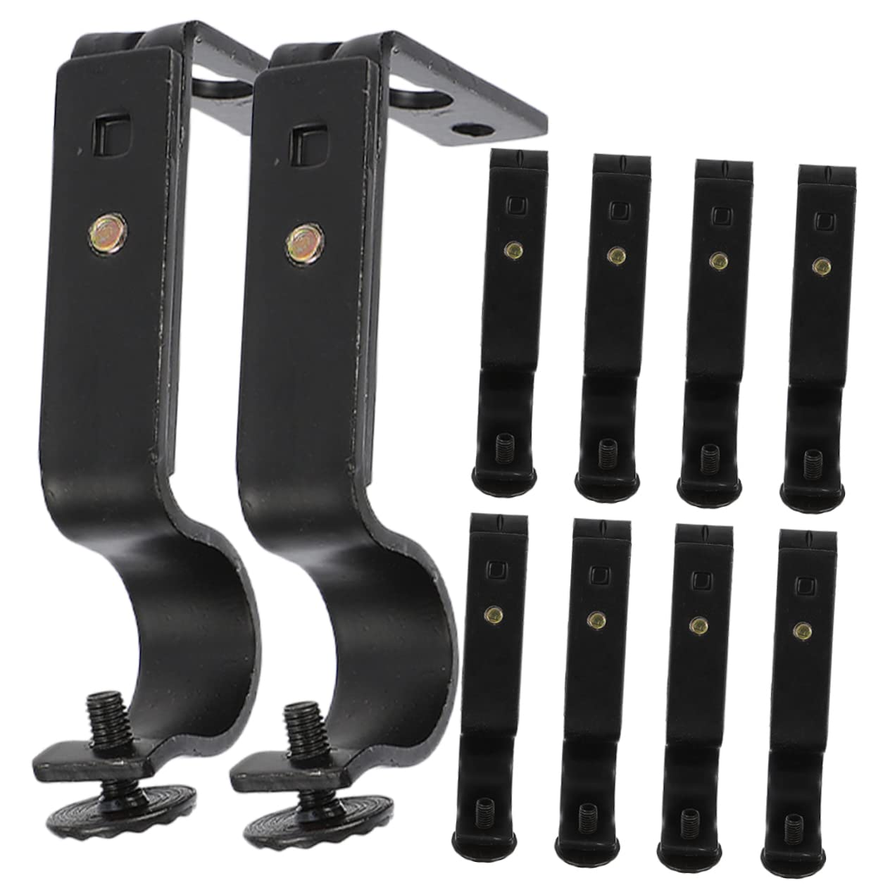 10pièces Supports de Tringle à Rideaux Fer Lot pour Tringles de Fenêtre Porte avec Design Épuré et Finitions Lisses