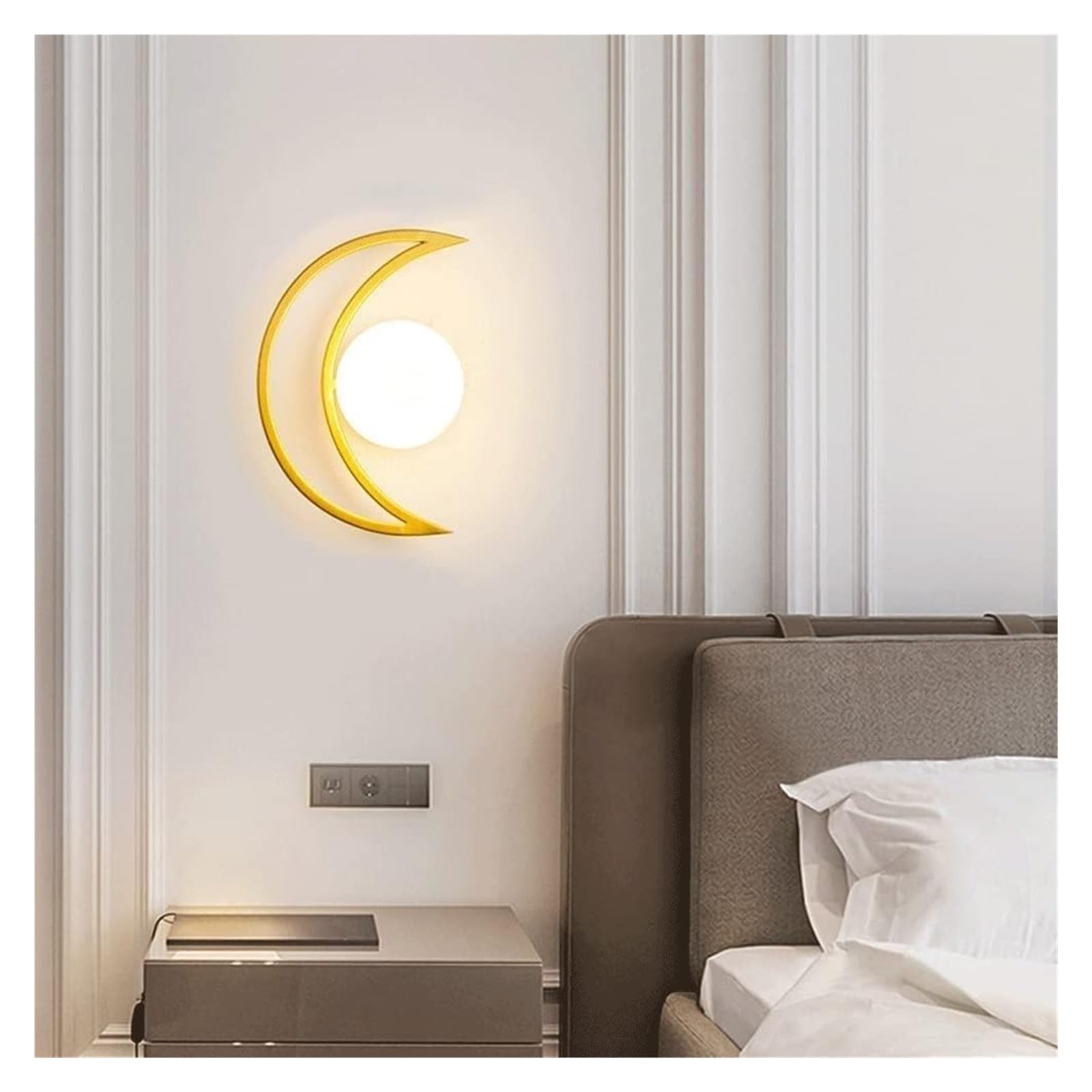 2 Globe Wall Sconce, Bedside Wall Sconce, Gold Wall Sconce, Wall Light - View #6