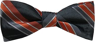 Apt.9 Mens Bow Tie,Howard Stripe Pt, Silver/Orange Striped - coolthings.us