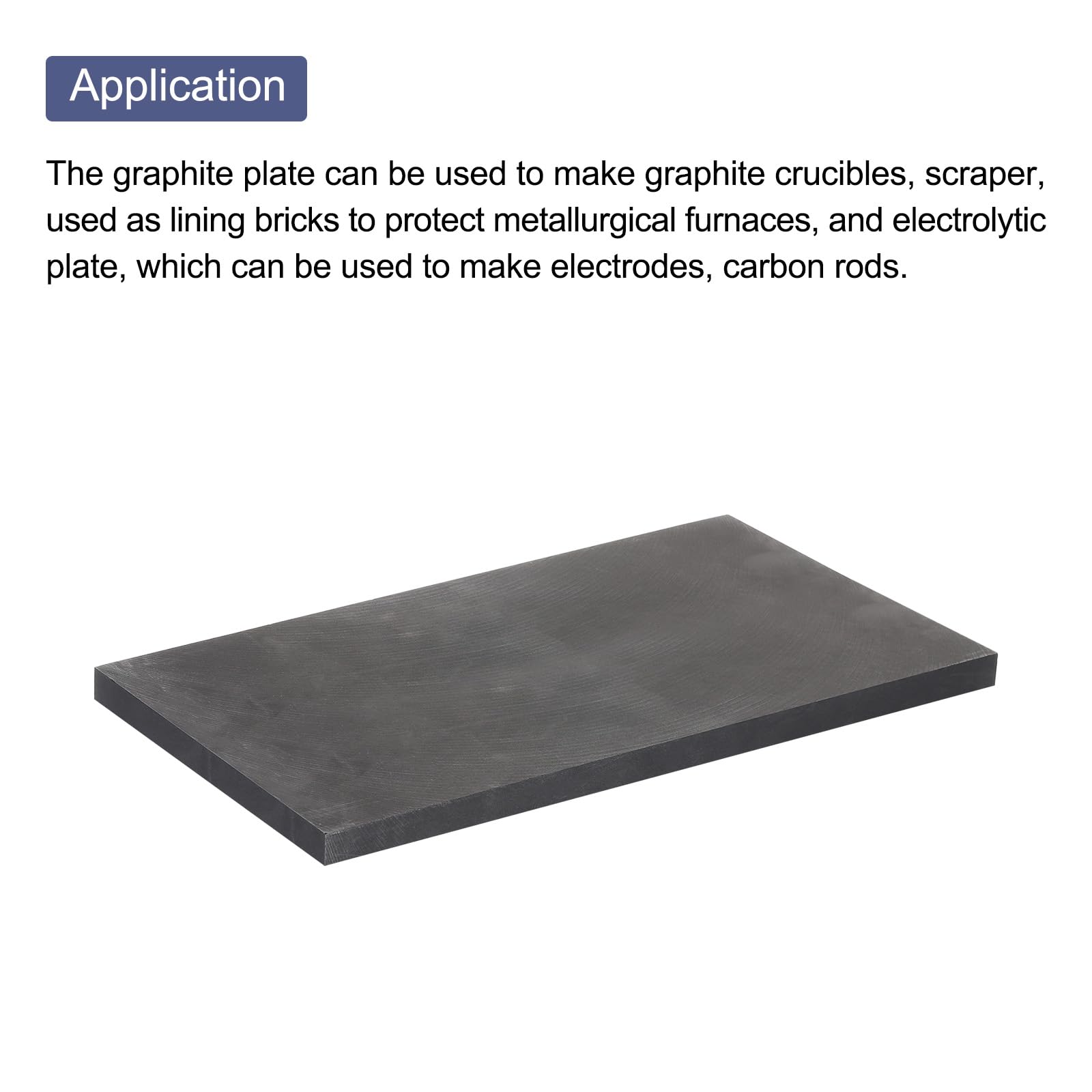 QUARKZMAN Bloc de Graphite en Lingot, Rectangle, Plaque D'Électrode en Graphite 300x150x10mm pour La Fusion, La Coulée, L'Électrolyse Et L'Électroplacage
