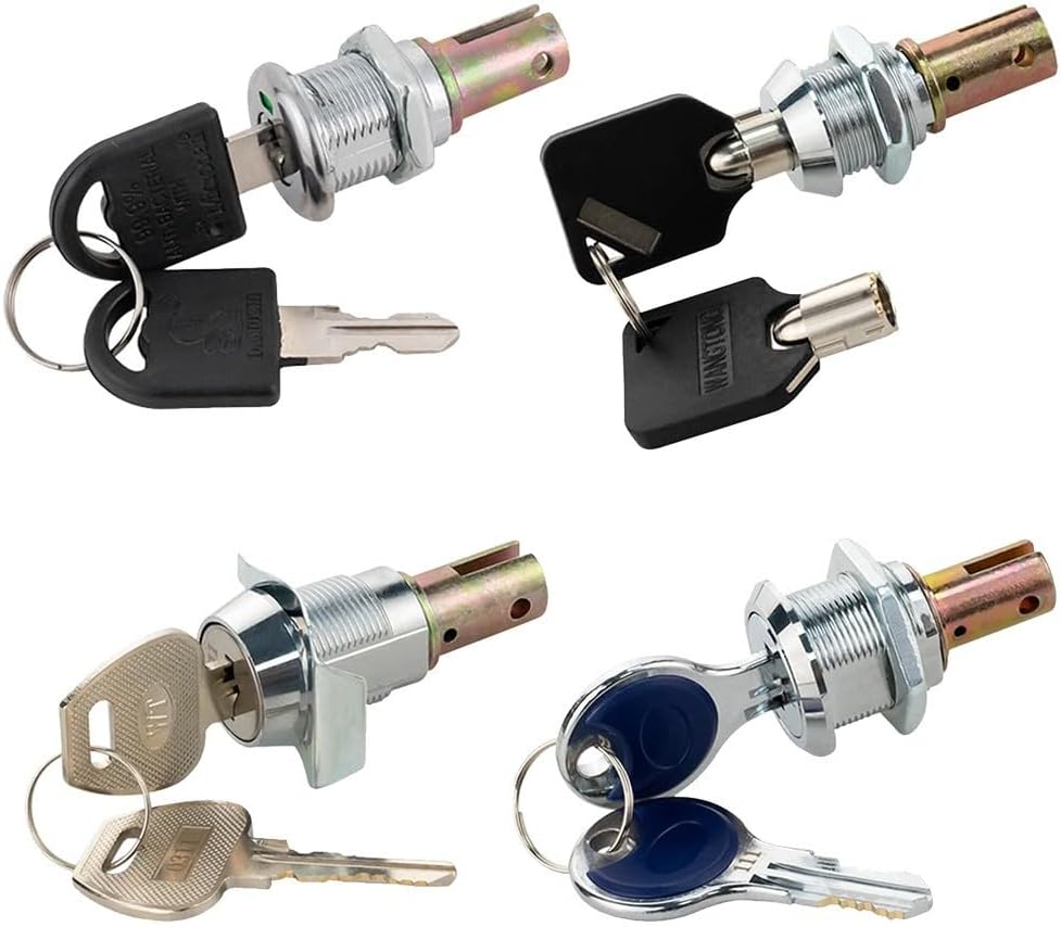 Drawer Lock for Tool Cabinets and Car Repair Tools, Zinc Alloy with Copper Core, Flat Key Security Lock, Corrosion-Resistant Chrome Finish(WT9973-16)