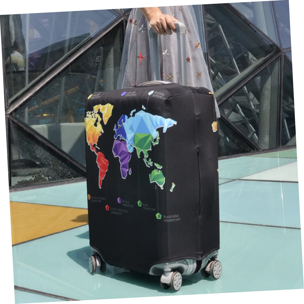 Funda para Maleta de Viaje Talla S Poliéster y Spandex Cremallera Lateral