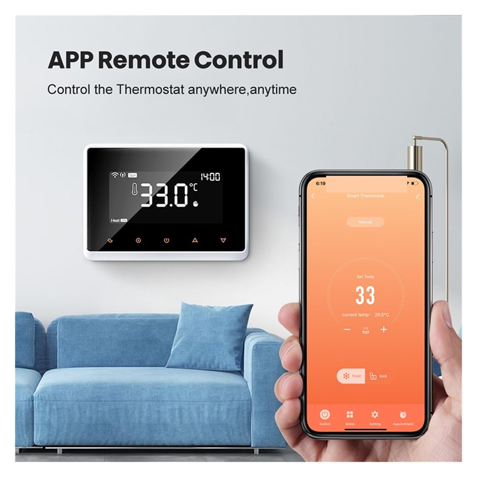 Inteligentny termostat WiFi, bezprzewodowy regulator temperatury RF do podgrzewania wody w kotle gazowym Informacja O ZgodnośCi