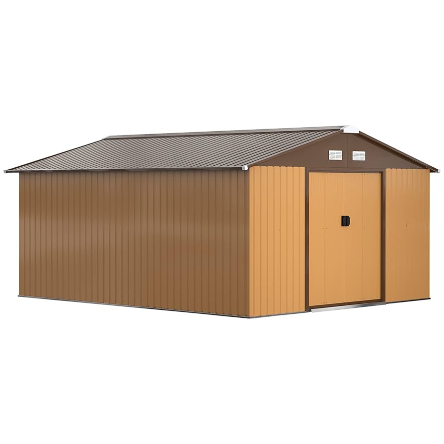 Amazon.com : Outsunny 11' x 13' Outdoor Storage Shed, Garden