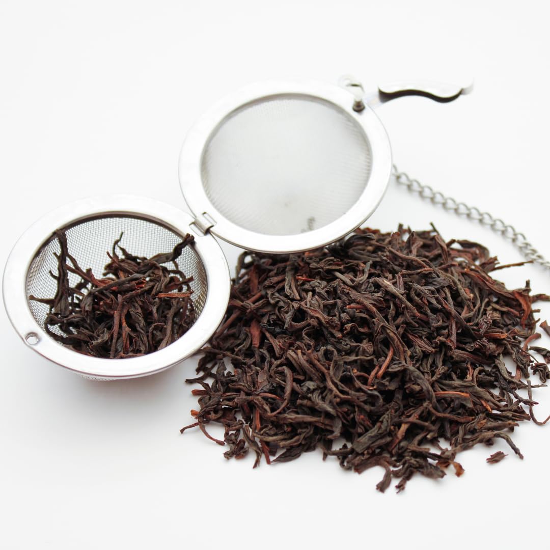 PARENCE.- Set de 2 Bolitas de Té de Acero Inoxidable - Infusor de Té de Acero Inoxidable con Cadena | Filtros de té, infusiones, especias, hierbas, infusiones caseras | Reutilizable, fácil de limpiar
