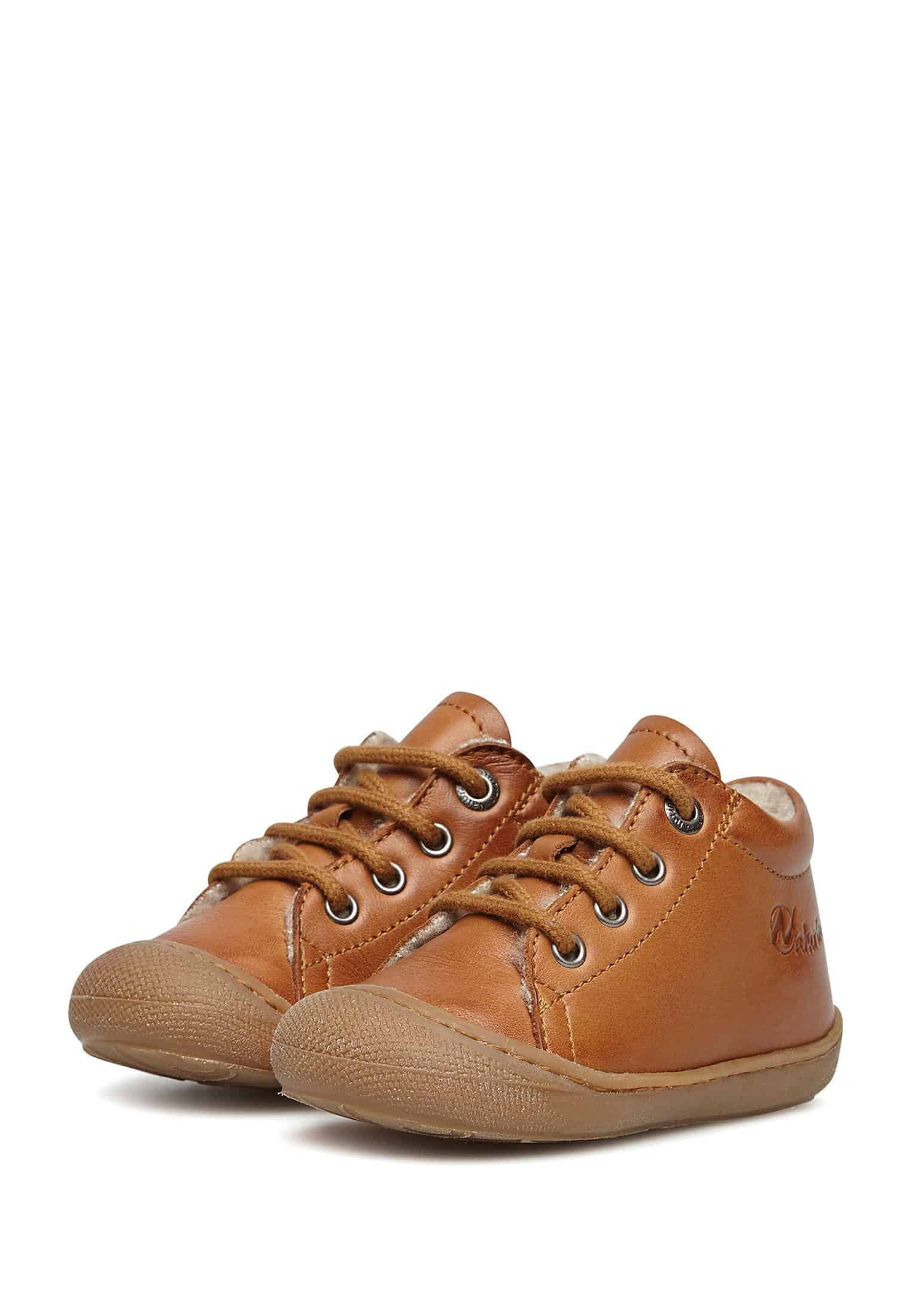 Naturino Chaussures Premiers Pas en Cuir doublés en Laine