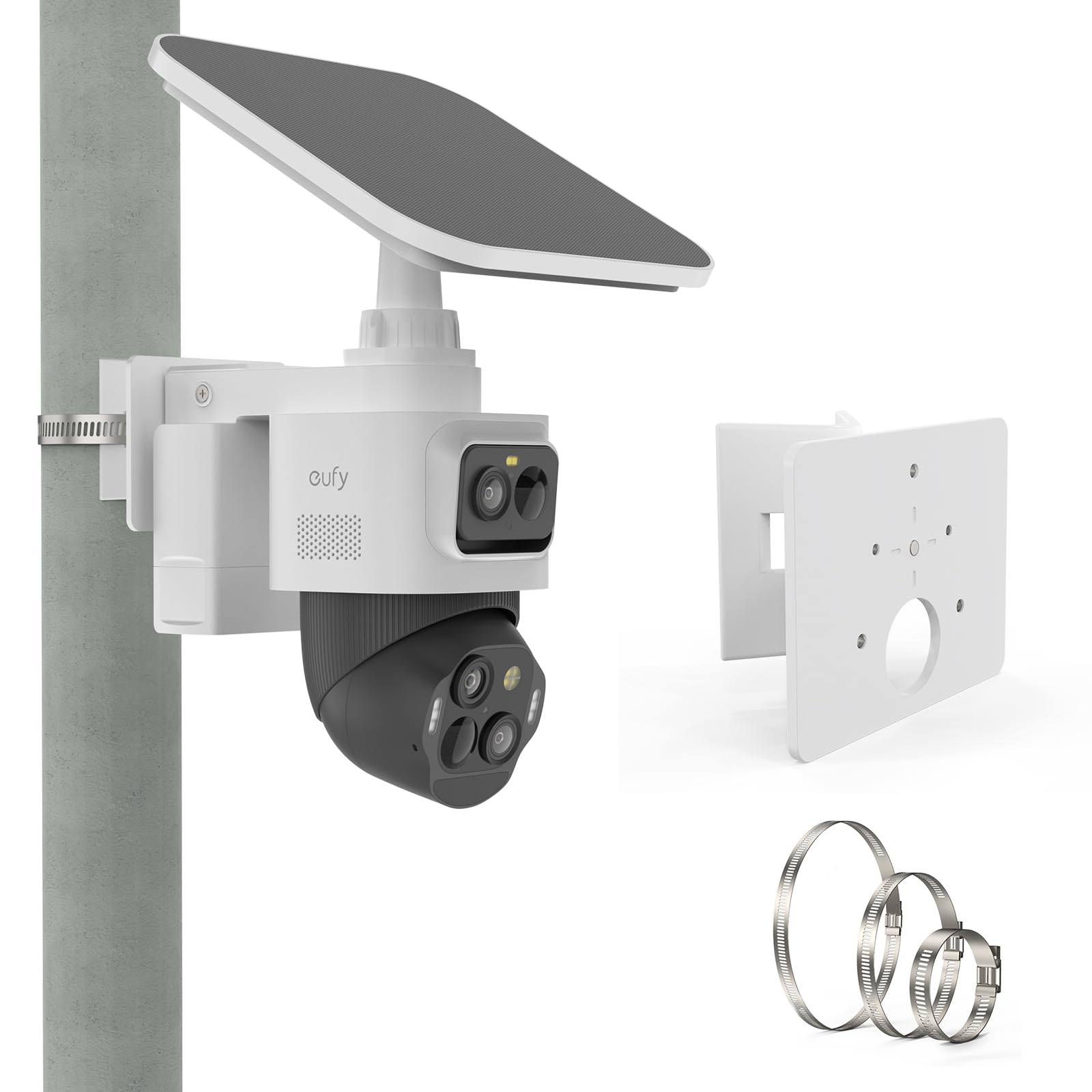 HOLACA Bracket Compatible with eufy Security eufyCam S4, PoE NVR CCTV Camera Systems S4 Max, PoE NVR CCTV Camera Systems E40 (Camera NOT Included), Pole Mount