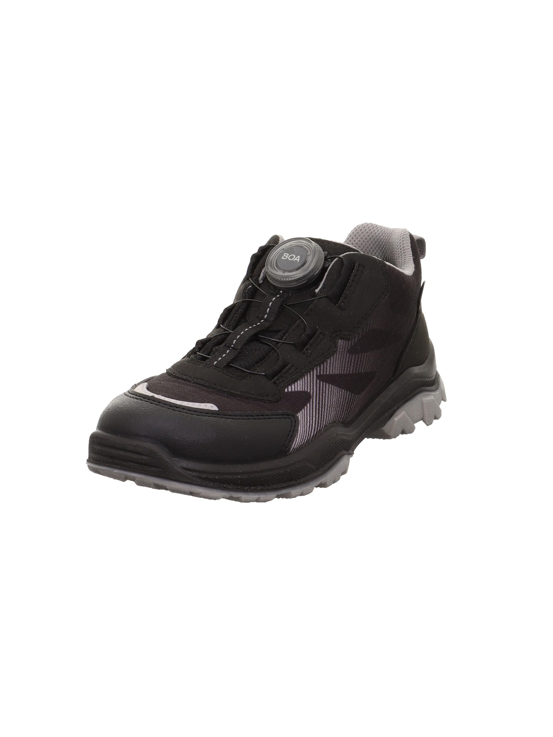 Superfit Jupiter Boys' Lightly Lined Gore-Tex Black/Light Grey 0010 Trainers, 34 EU Wide