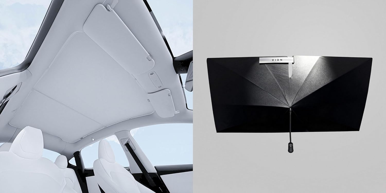 VION 2026-2025 New Model Y Roof Sunshade and Model Y Windshield Sunshade Bundle