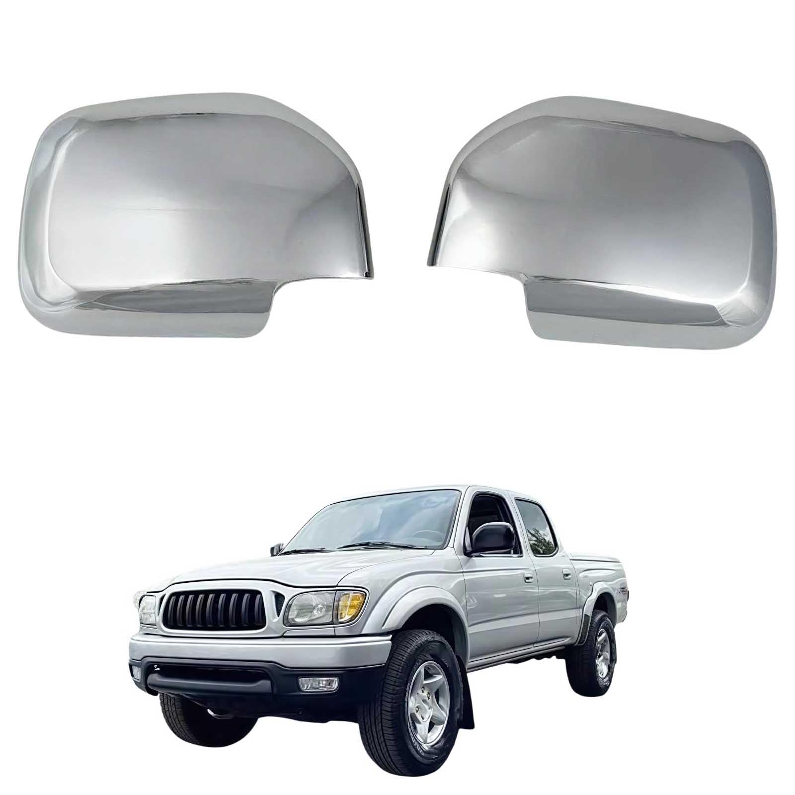 PAPEP Door Mirror Cover Caps for Toyota Tacoma 2001-2004 Plating, Left Right Side Wing Rearview Mirror Cover Lid 2 Pieces Exterior Styling Accessory